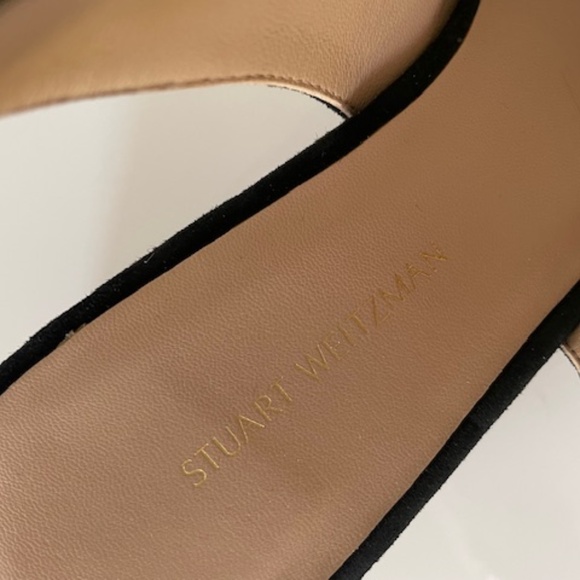 Stuart Weitzman Addy Suede and Patent Slingback Pumps - Picture 11 of 11